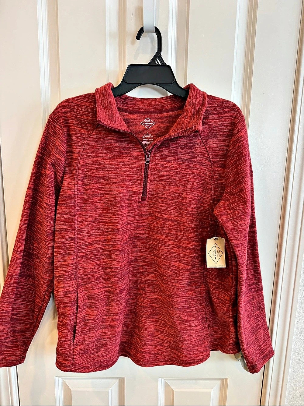 St. John's Bay Classic Quarter Zip Red Large